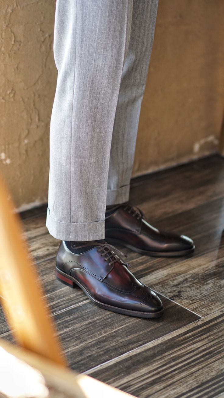 Add a dash of sophistication to your wardrobe with these Handcrafted Burgundy Wingtip Derby Shoes, designed to elevate your formal and smart-casual looks. Crafted from premium leather, these shoes feature intricate brogue detailing and a rich burgundy hue that exudes luxury. The wingtip design, combined with a polished finish, offers both style and comfort, making them perfect for any occasion that demands a refined appearance. Whether in the boardroom or at an evening event, these shoes will en