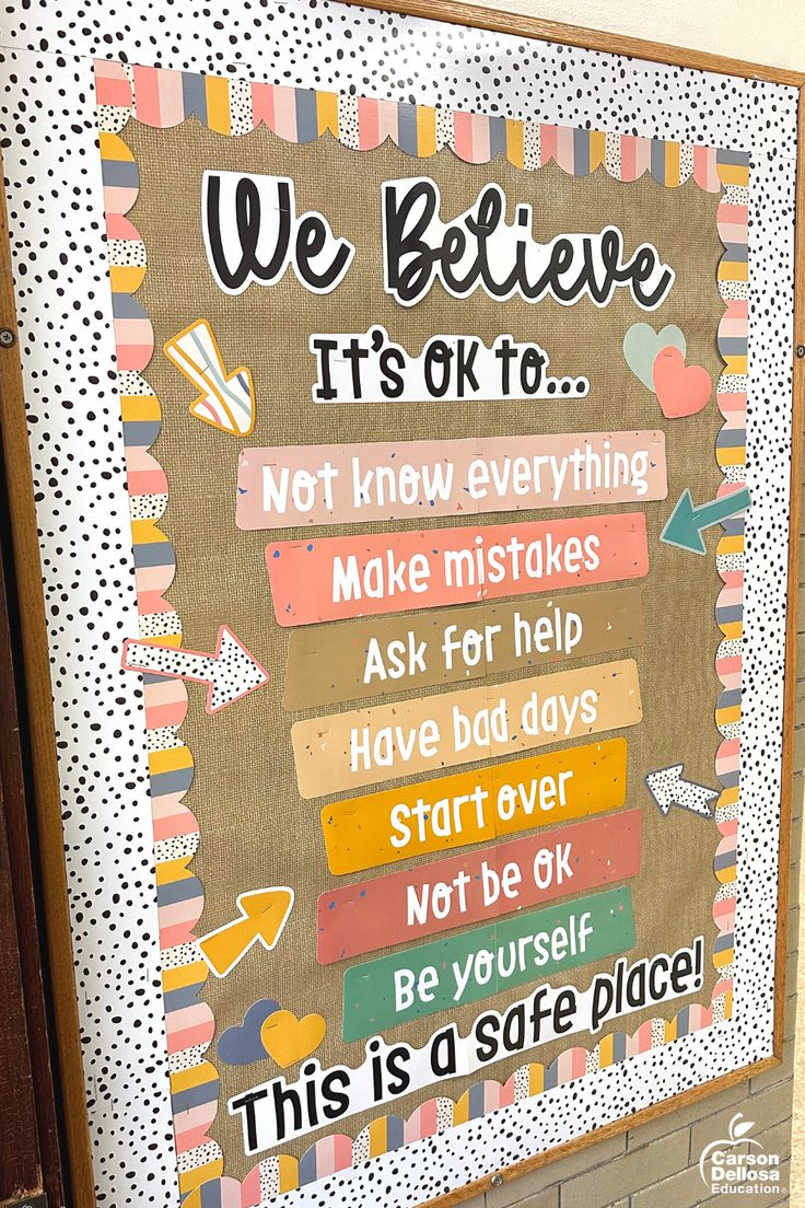 Bulletin board set and bulletin board borders from the We Belong classroom theme by Carson Dellosa. Welcome To The Classroom Ideas, Cute Elementary Classroom Themes, Class Expectations Bulletin Board, Class Room Activity For Students, Outside Classroom Bulletin Board, Class Welcome Board, Inspirational Bulletin Boards Elementary, Behavior Classroom Decor, Remember Your Why Bulletin Board