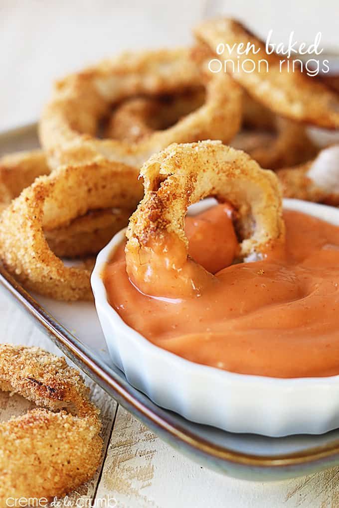 an onion rings dipping sauce in a bowl