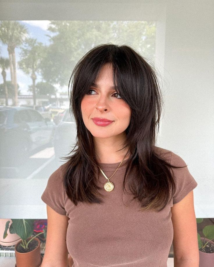 How-To: Curtain Bangs | Beauty Launchpad Medium Shag With Curtain Bangs, Outgrown Bangs, Shag With Curtain Bangs, Versatile Haircut, 2024 Hair Trends, Spring Hair Trends, Medium Shag, Shag Haircuts, Medium Bob Hairstyles