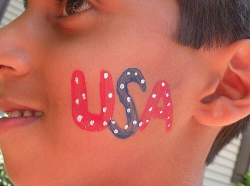 Face painting for the 4th July Face Paint, 4th Of July Makeup, Face Painting Ideas, Mrs Fields, 4th Of July Parade, Face Painting Easy, Kids Face Paint, 4th Of July Nails, July Wedding