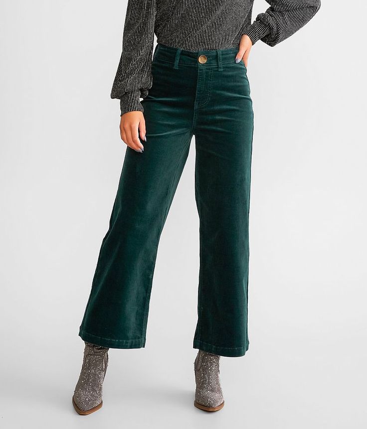 BBJ High Rise Cropped Wide Leg Corduroy Pant - Green 23/27, Women's Ponderosa High rise Stretch fabric Inseam measures 27 21 bottom opening. 97% Cotton 3% Spandex. Machine wash cold inside out with like colors. Only non-chlorine bleach if needed. Tumble dry low. Warm iron if needed.. WOMEN'S BOTTOMS SIZE CONVERSION CHART Waist (size) 22 23 24 25 26 27 28 29 30 31 32 33 34 36 38 Juniors - 00 0 1 3 5 7 9 11 13 15 - - - - US - - 00 0 2 4 6 8 10 12 14 16 18 20 22 S/M/L Sizing - XXS XS S S M M L L XL Corduroy Pants Outfit, Green Corduroy Pants, Corduroy Pants Women, Corduroy Pant, Cozy Pants, Pant For Women, Women's Loungewear, Size 12 Women, Women's Bottoms