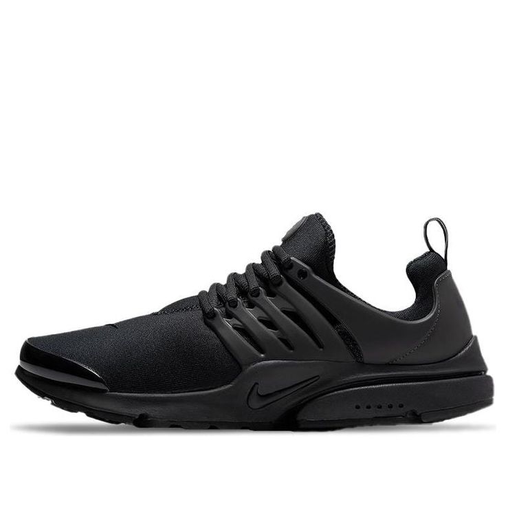 Nike Air Presto 'Triple ' Black/Black/Black Marathon Running Shoes/Sneakers Matte Black Sporty Sneakers For Sports, Nike Black Functional Sneakers, Modern Black Running Shoes With Boost Midsole, Black Functional Nike Sneakers, Modern Black Running Shoes With Cushioned Footbed, Classic Black Breathable Sneakers, Classic Black Running Shoes With Round Toe, Classic Black Running Shoes, Nike Air Presto Black