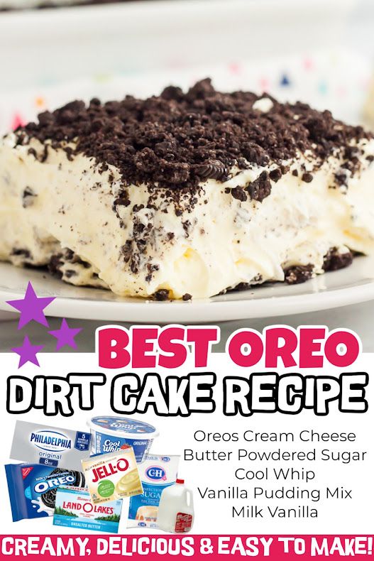 Best Oreo Dirt Cake Recipe | Tha Munchies Best Oreo Dirt Cake, Oreo Dirt Cake Recipe, Dirt Cake Recipe, Oreo Dirt Cake, Dirt Cake Recipes, Diet Cake, Dirt Pudding, Oreo Dirt, Eating On A Dime