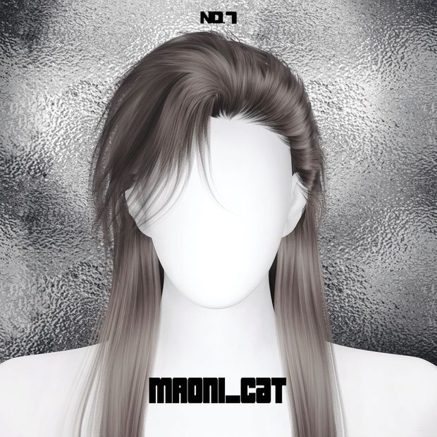 a white mannequin head with long hair on it's sides and the words mancast written in black