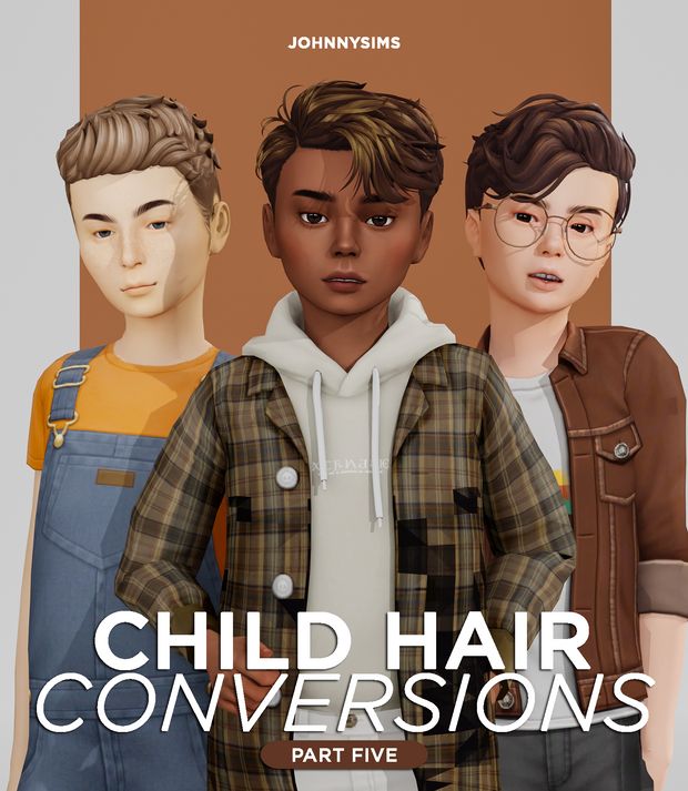 an image of three children with the words child hair conversations part five in front of them