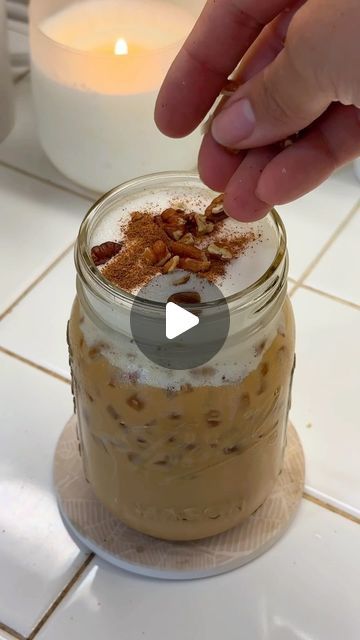 Victoria Brown | Coffee Recipes on Instagram: "Pecan Pie Iced Latte with Maple Vanilla Bean Cold Foam 🤩 this was SOOOOOOO delicious, 🤤 esp the cold foam with the pecans omgggggg I love. If you want to see this recipe using household ingredients and no premade syrups I can do that soon for you guys 🤩  Recipe ⬇️  - 1 Pump @monin_usa Butter Pecan & Cinnamon Bun  - Milk  - Ice  - 2 Shots Espresso | I used my @outin.inc.official today! (Use code “Thebrownsbistro” for a discount! It’s the perfect mess free portable espresso maker!)   Cold Foam ⬇️  - 3 TBS Heavy Cream  - 2 TBS Milk  - 1 Tsp Maple Syrup  - 1 Tsp Vanilla Bean Syrup   Enjoy!!   #icedcoffee #icedlatte #coffeerecipes #coffeeathome #coffeebar #coffeelovers #coffeeholic #espressomachine #espresso #espressomartini #butterpecan" Butter Pecan Iced Coffee, Vanilla Bean Syrup, Pecan Cinnamon, Portable Espresso Maker, Cold Foam, Cinnamon Bun, Man Food, Butter Pecan, Espresso Maker