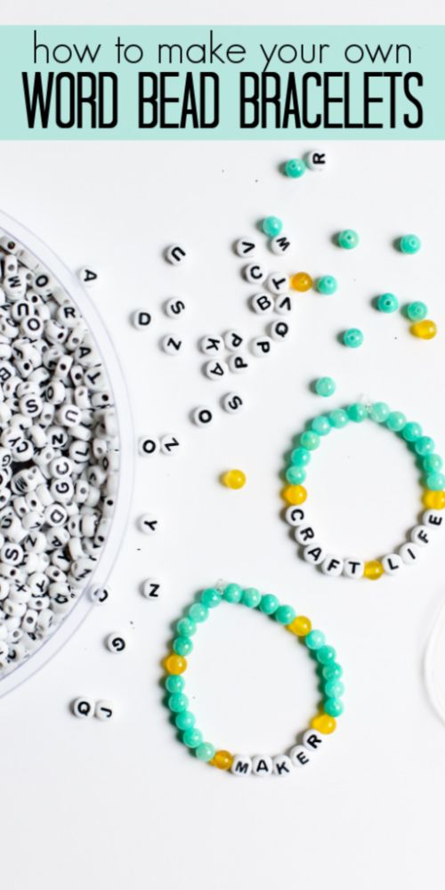 bead bracelets with the words how to make your own word bead bracelets