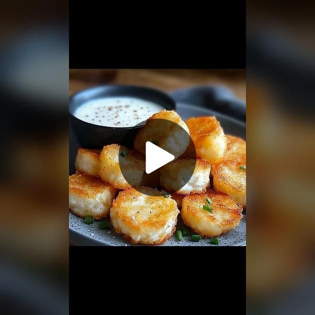 a plate full of fried food with dipping sauce