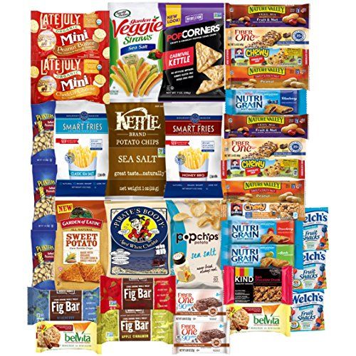 a collage of snacks and cereals on a white background with the caption's name