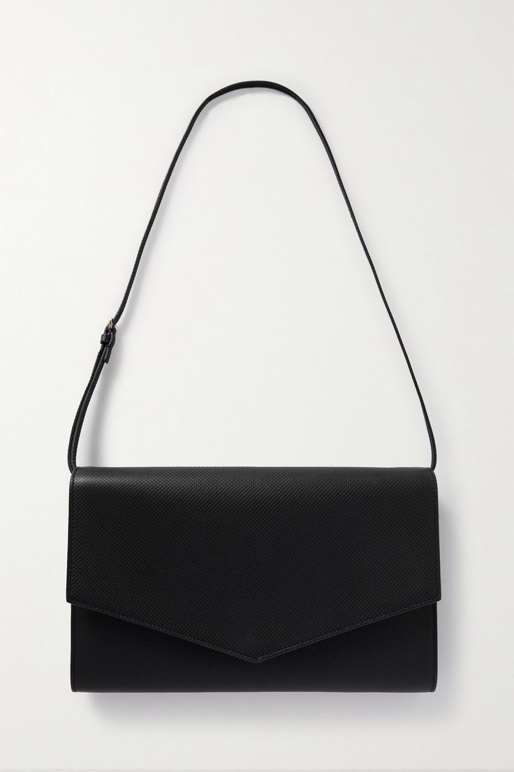 True to its name, The Row’s ‘Envelope’ bag has a slim, folded shape with a pointed front flap. The distinctly minimal design is made from textured-leather and has a slim, adjustable shoulder strap. Slip your phone inside and keep your cards and key secure in the internal zipped pocket. Women's Rowing, The Row Bag, Favorite Handbags, Shoulder Strap Bag, Envelope Bag, Bag Design, Black Cross Body Bag, Minimal Design, White Bag