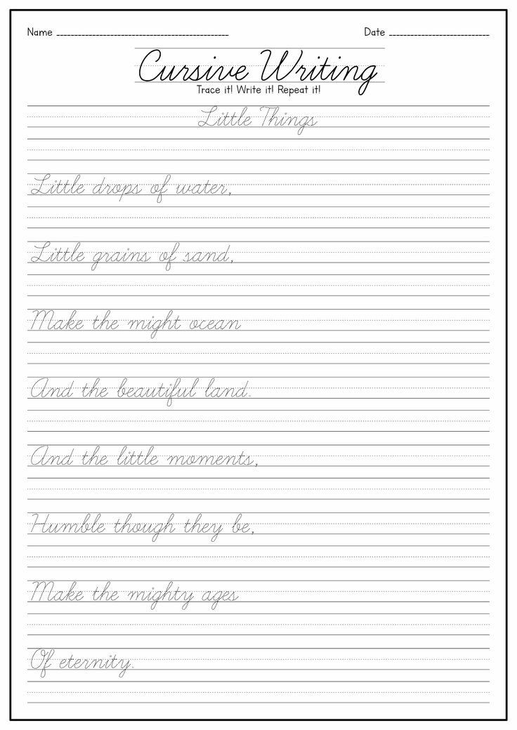 cursive writing worksheet with the words cursive written on it