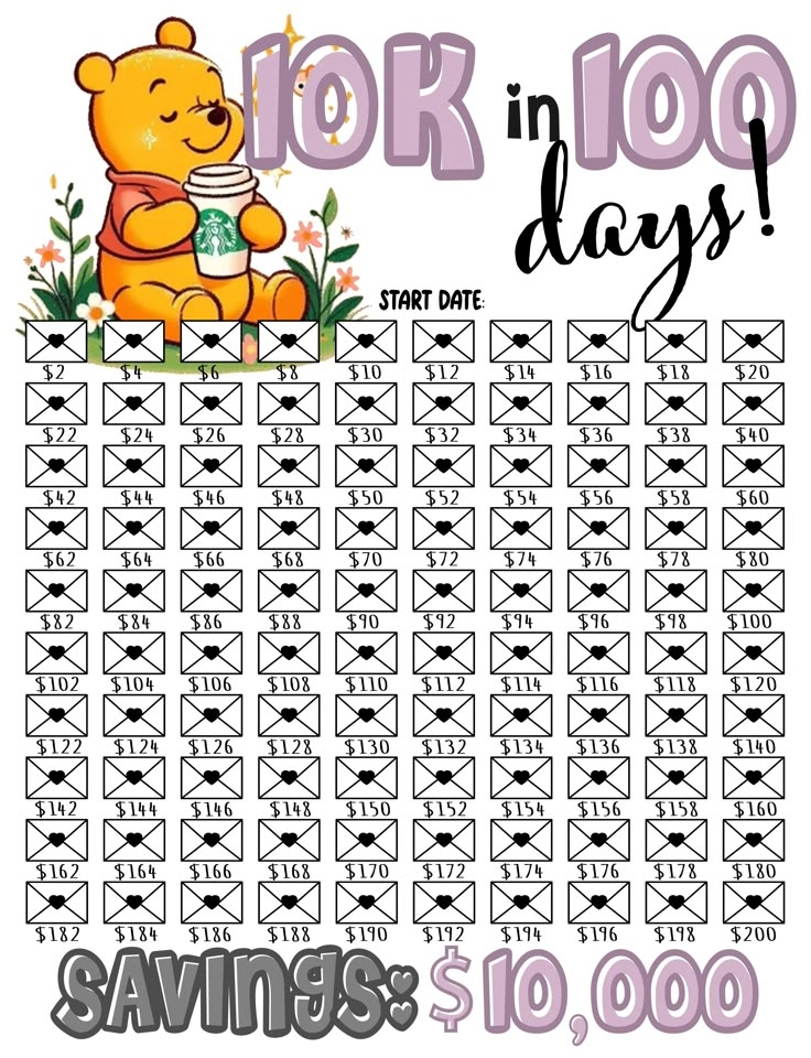 a printable winnie the pooh baby shower game for $ 10, 000 is shown