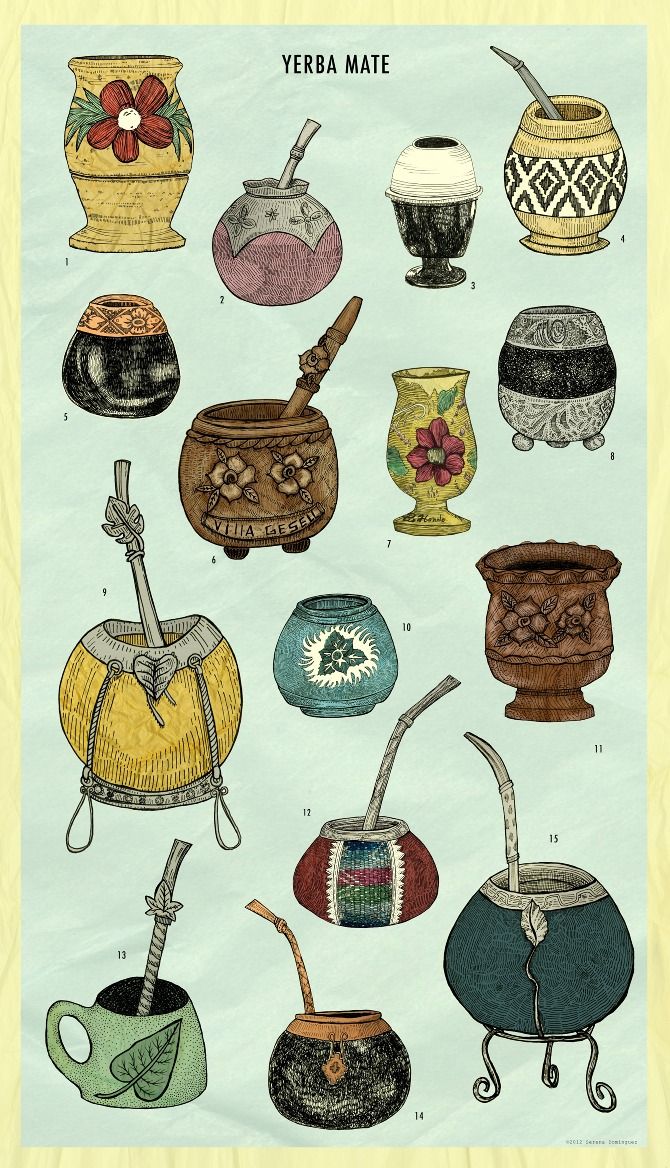 an image of various vases and bowls on paper with the words veran mate written in