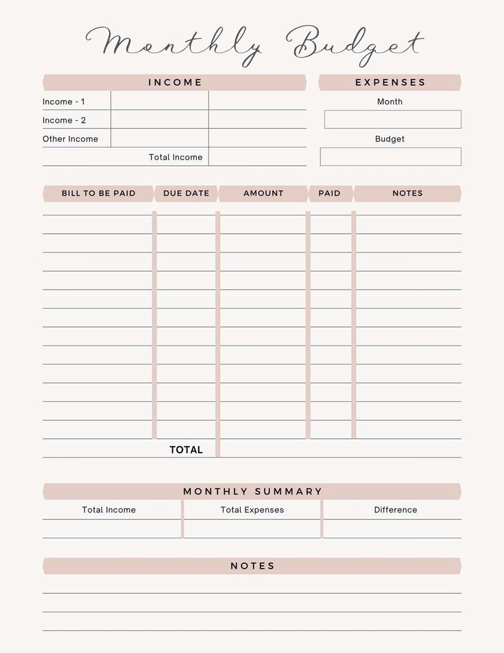 Monthly Budget Template - PDF - Printable Download simpledigitalplanner #goodnotesplanner #productlaunchplannertemplate #diyplanner🍵. Holiday Budget Planner, Financial Budget Planner, Business Binders, Personal Budget Planner, Budget Planner Free, Weekly Budget Planner, Income And Expenses, Planner Writing, Financial Budget