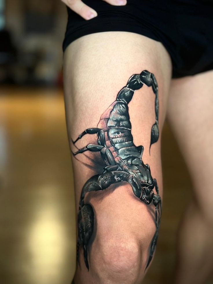 Leg tattoo scorpion tattoo Tattoo Inspiration Men, Scorpion Tattoo, Leg Tattoo Men, Great Tattoos, Leg Tattoos, Scorpion, I Tattoo, Tattoos For Guys, Art Tattoo