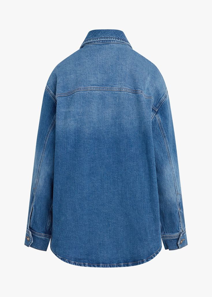 A shacket for all seasons. Cut from comfort-stretch denim, the Dad Shacket in Inez has been washed down to a classic blue with grit and texture creating highs and lows at the seams for a vintage look. It already feels broken in but will get even better with each wear.99% Cotton, 1% ElastaneGaby is 5'9" wearing size Small National Daughters Day, Daughters Day, Get Even, Favorite Daughter, Classic Blue, Vintage Look, New Shop, All Seasons, Vintage Looks