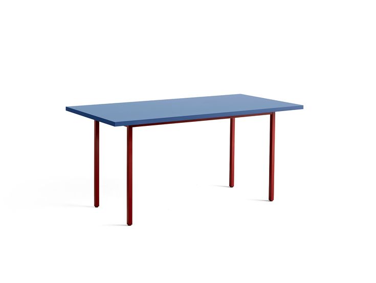 Two-Colour Table / 160 x 82 cm Diameter / by HAY Muller Van Severen, Color Table, Elegant Minimalism, Table S, Maroon Red, Colorful Table, Solid Colour, Blue Water, Folding Table