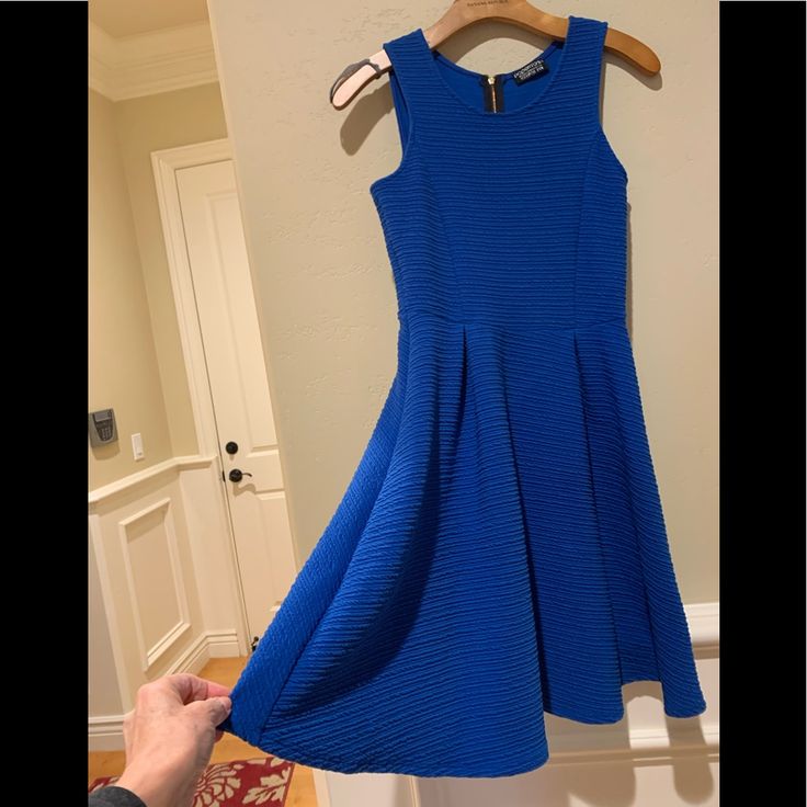 Designed By Stitch Fix. This Dress Is Beautifully Made With A Flare Skirt.Zipper In Back. Sleeveless. Never Worn. Perfect Condition. Beautiful Cobalt Blue. Blue Spring Dresses With Back Zipper, Spring Blue Dresses With Back Zipper, Blue Dresses With Side Zipper, Blue Sleeveless Dress With Side Zipper, Casual Blue Dress With Back Zipper, Casual Blue Dress With Zipper Closure, Blue Knee-length Dresses With Side Zipper, Blue Summer Dress With Side Zipper, Blue Summer Dress With Zipper Closure