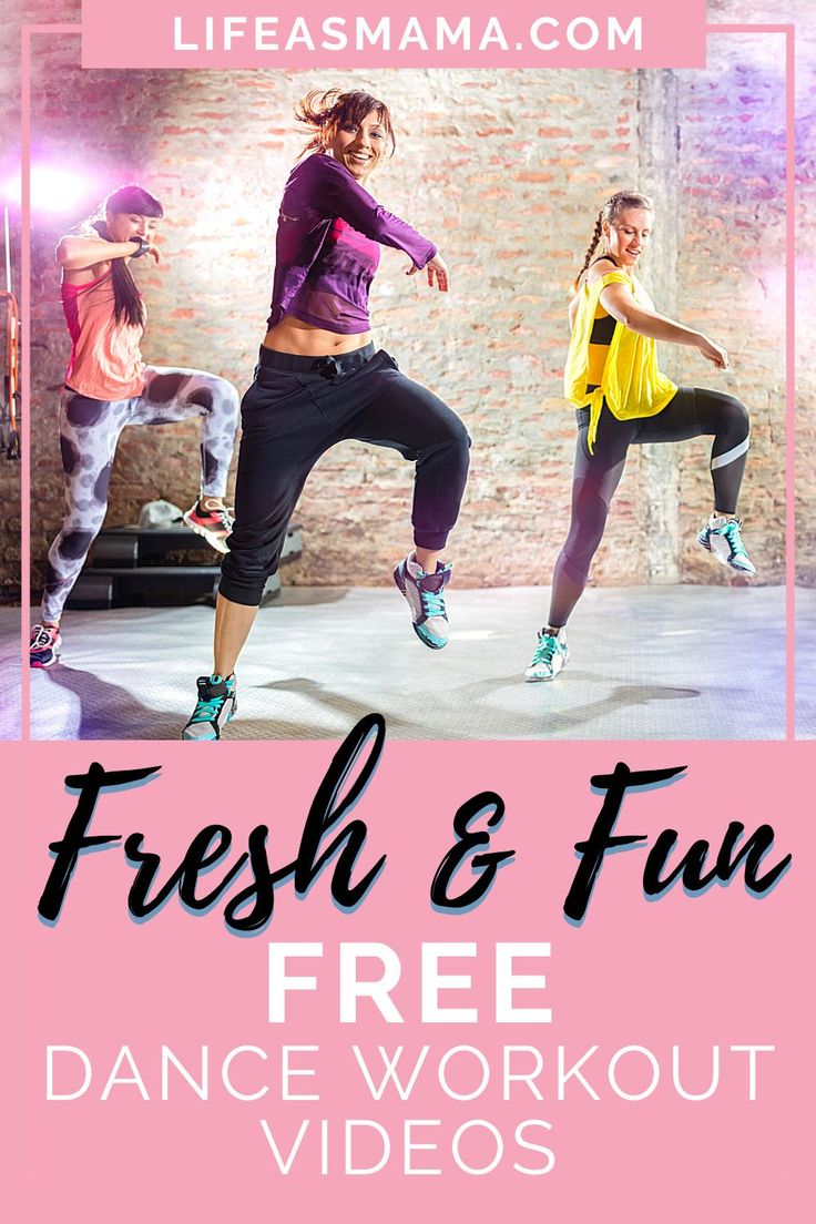 the flyer for fresh and fun dance workout videos