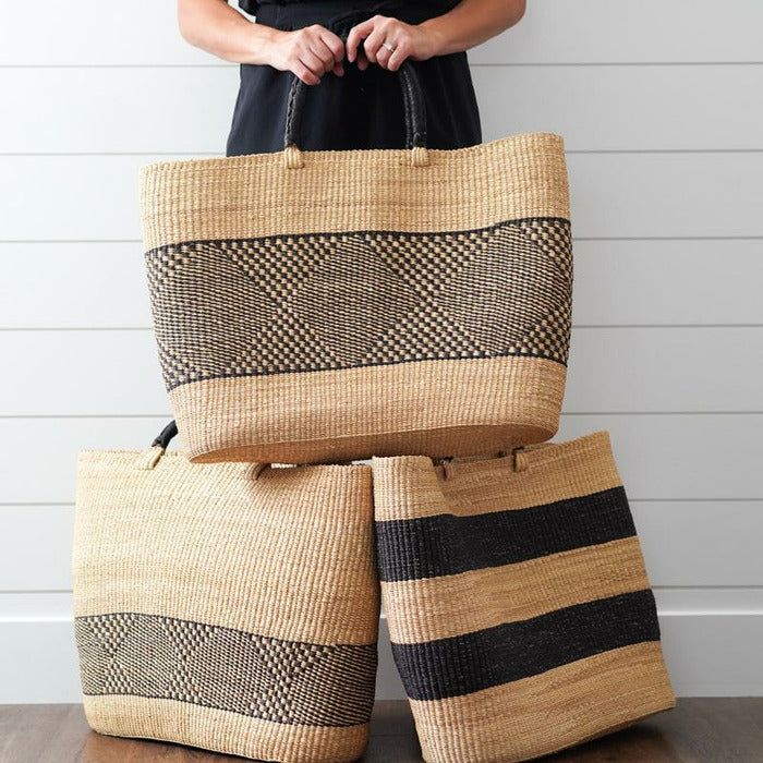 Natural Woven Basket Bag – Paulski Art African Print Pants, African Woven Basket, Basket Bags, African Bag, Market Basket, Bamboo Bag, Basket Tote, Daily Bag, Market Baskets