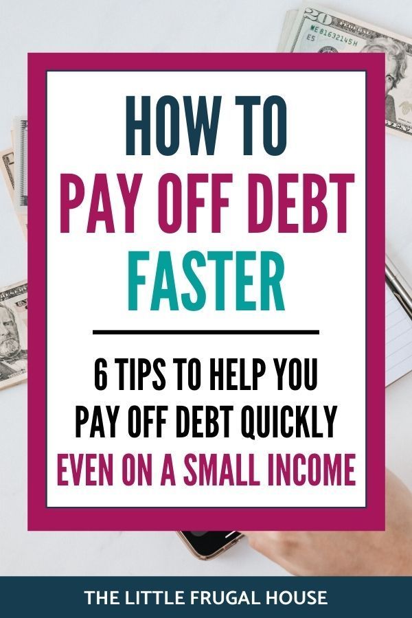 the title for how to pay off debt faster, with money on top of it