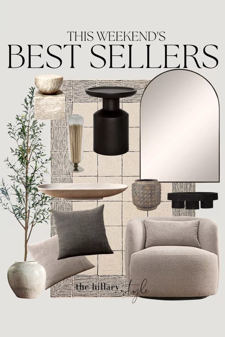 the cover of this magazine features modern furniture and accessories, including a chair, table, mirror