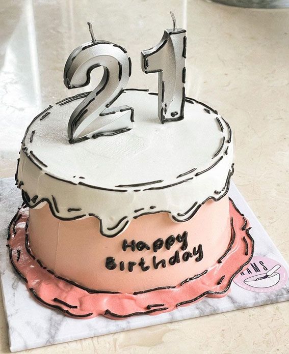 a birthday cake that has the number twenty on it