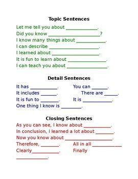 the sentence worksheet is filled with words and pictures to help students understand what they are doing