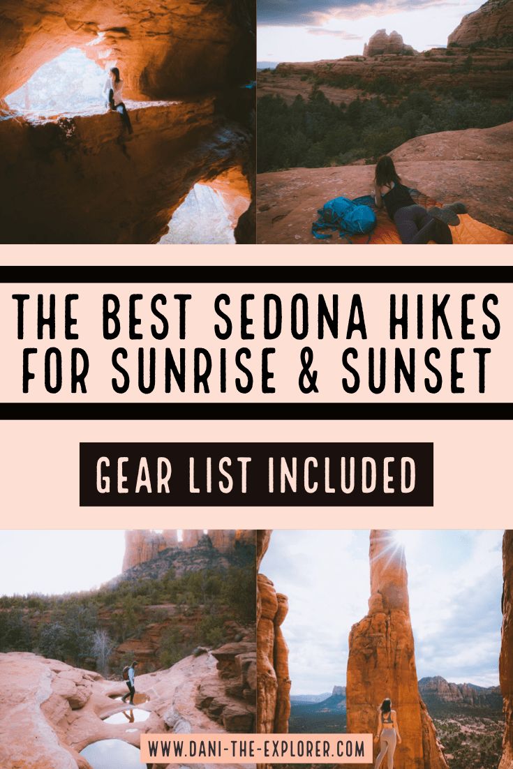 the best sedona hikes for sunrise and sunset gear list included