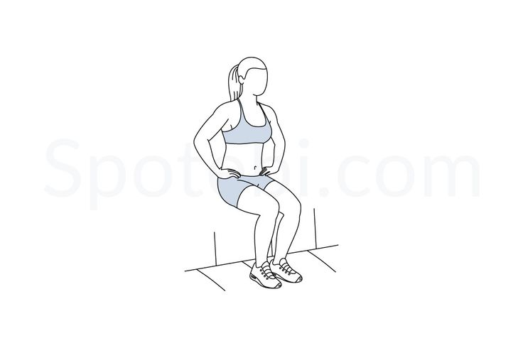 a line drawing of a woman doing squats