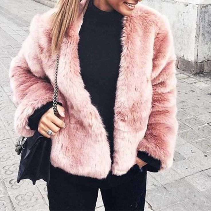 Details: Free Shipping 10% OFF 1st Order, Free Exchange&Easy Returns. This ladies pink faux fur coat features chubby mink fake fur and soft fuzzy feel. The pink fur jacket is good combinations with your jeans, skirt and leggings you like. Material: Fluffy Mink Faux Fur.Color: Pink/ White/ Dark Pink/ Black/ Emerald Pink Fur Jacket, Pink Faux Fur Coat, Pink Fur Coat, Maxi Dresses Fall, Party Attire, Loose Coats, Dream Closets, Fall Winter Dresses, Velvet Midi Dress