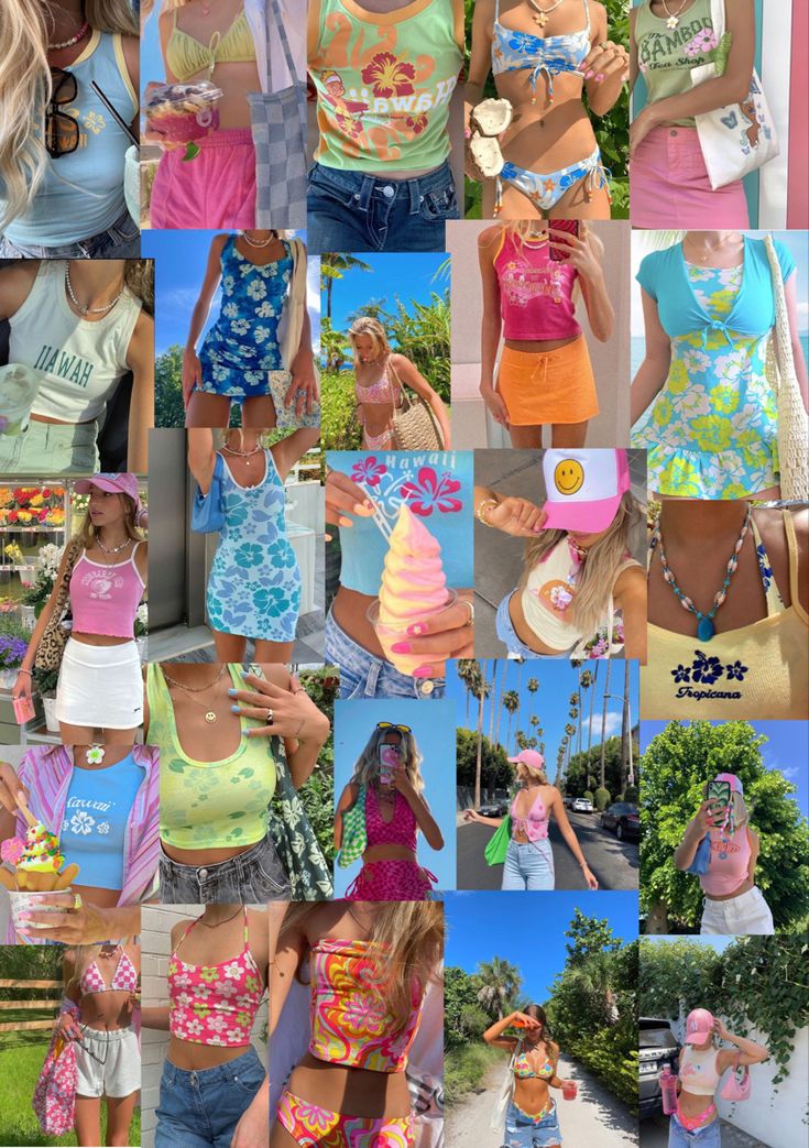 Coconut Style Clothing, Summer Outfits Tropical Vacations, Coconut Dream Outfits, Pantropiko Outfit Ideas, Hawaii Clothes Aesthetic, Spring Fit Ideas, Coconut Core Outfit, Coconut Girl Outfits Summer, Tropical Clothes Aesthetic