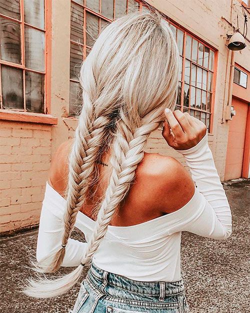 Two Braids Style, Bob Braids, Long Face Hairstyles, Face Shape Hairstyles, Long Box Braids, Pigtail Braids, Fishtail Braid, Pigtail Hairstyles, Two Braids