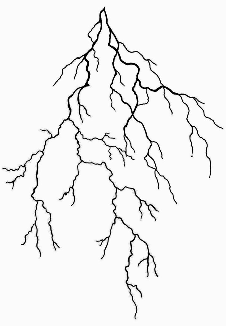 a black and white drawing of a lightning bolt