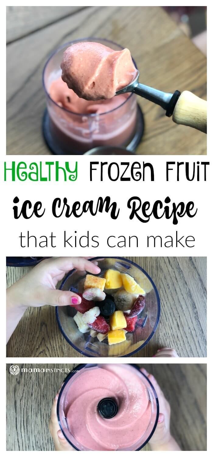 frozen fruit ice cream recipe that kids can make