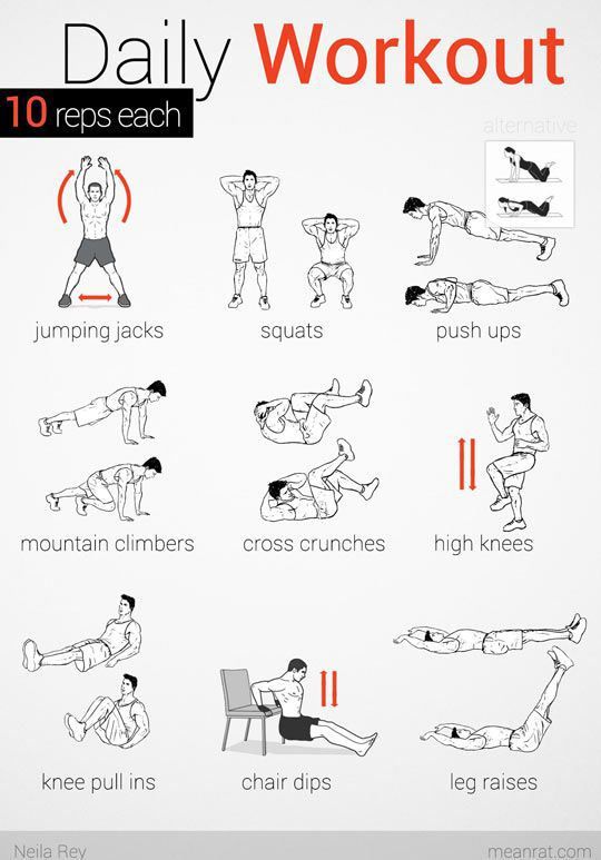 an exercise poster with instructions on how to do the daily workout for men and women