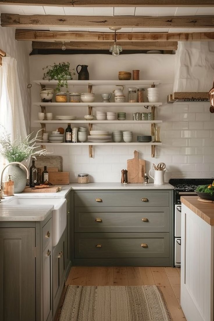 the kitchen is clean and ready to be used as a place for cooking or eating