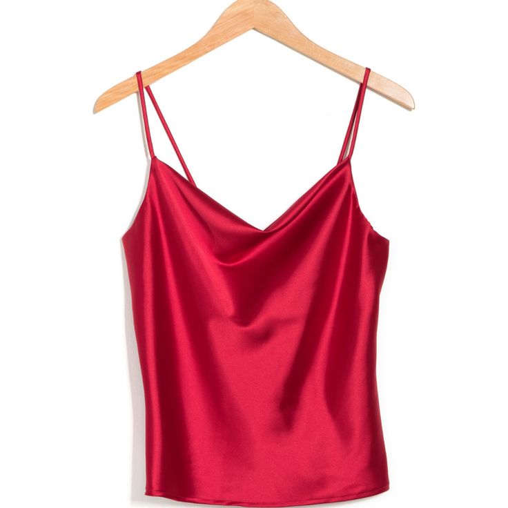 Silky Satin Solid Camisole - Red
Update your basics collection with this chic and versatile tank top that is construction from silky satin. 26" length (size S) Cowl neck Spaghetti straps Solid Woven 97% polyester Red Camisole, Satin Cami Top, Satin Tank Top, Velour Tops, Solid Tank Tops, Bright Winter, White Denim Jacket, Tie Neck Tops, Chic Blouses