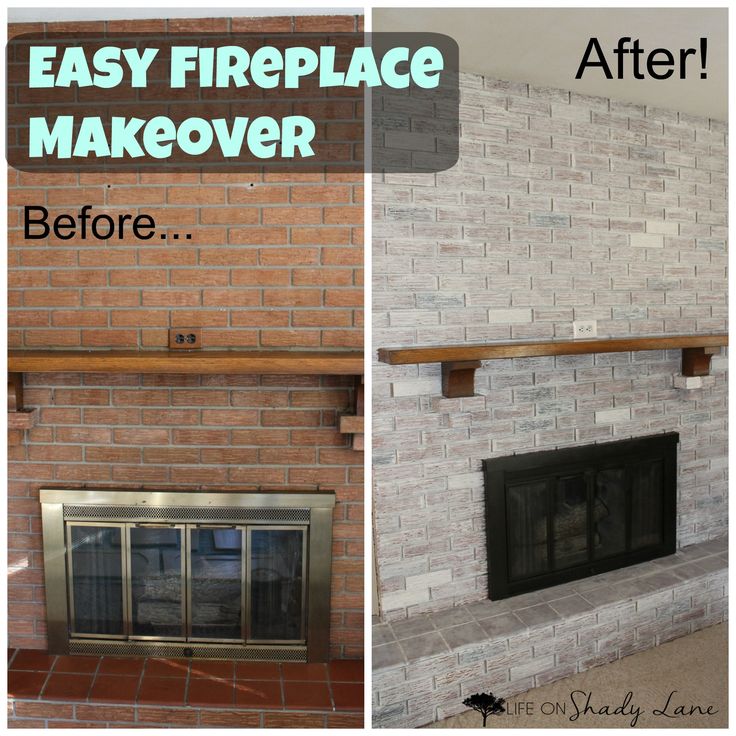 before and after fireplace makeover