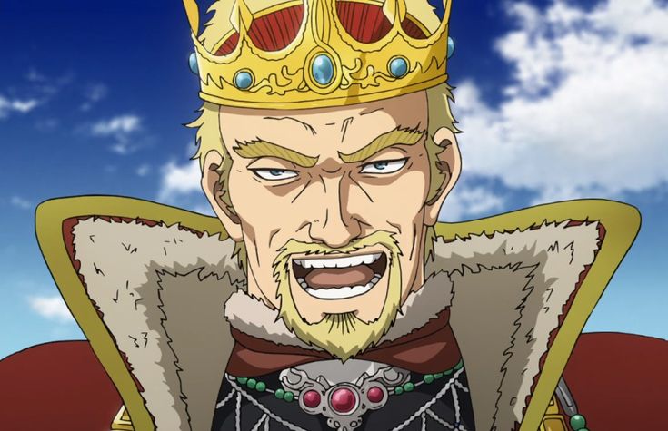 a man with a crown on top of his head