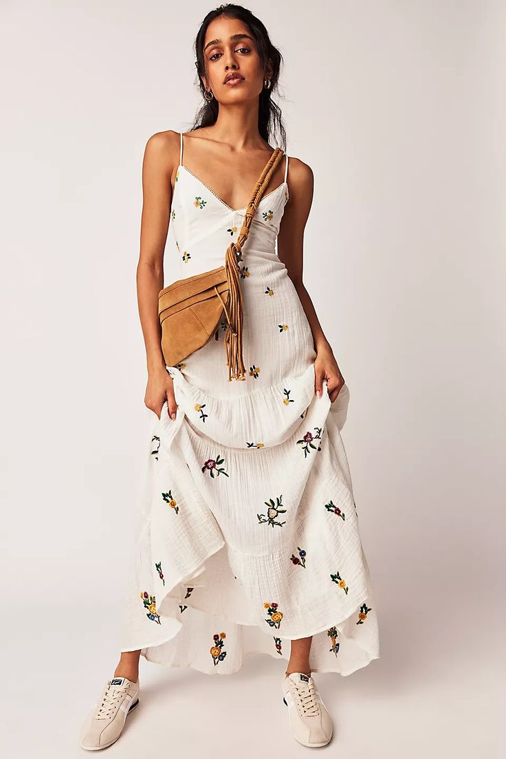 Hibiscus Tiered Maxi Dress | Free People Maxi Dress Free People, Brunch Outfit Spring, Long Summer Dresses Maxi, Maxi Sundress, Dress Stand, Europe Fashion, Fashion Capsule, Fashion Now, Maxi Robes