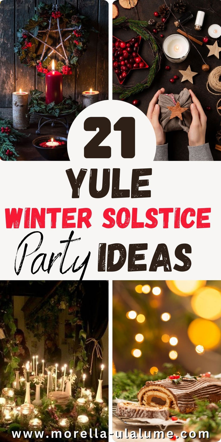 Celebrate the Winter Solstice with these 11 inspiring ideas for Yule! 🌲 Dive into Yule traditions and discover the meaning behind this ancient pagan celebration. From creating a Yule altar and decorating a Yule tree to crafting your own Yule wreath and ornaments, embrace the dark Christmas aesthetic with beautiful Yule decorations. Click to explore Yule crafts, rituals, and ways to honor the season with a traditional Yule log and more! Yule Broom Diy, Yule Log Traditional Winter Solstice, Solstice Celebration Winter, Yule Dinner Party, Winter Solstice Gathering, Viking Yule Traditions, Celebrating Yule Winter Solstice, Iceland Christmas Traditions, Yule Tide Decorations