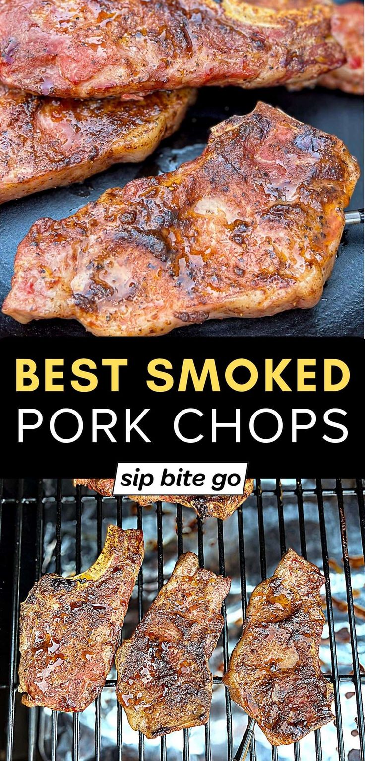 the best smoked pork chops are on the grill