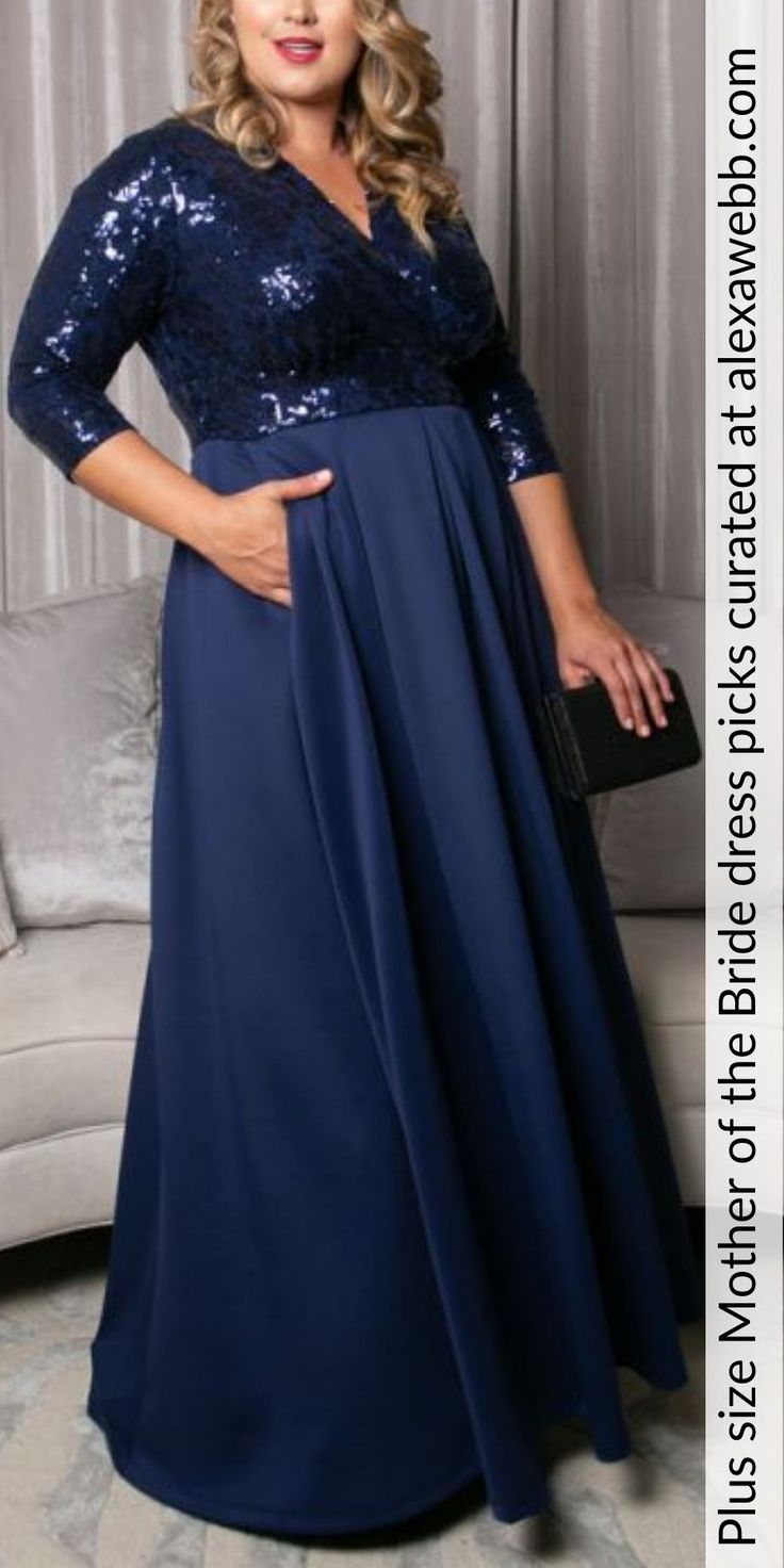 66 Plus Size Mother of the Bride Dresses - Alexa Webb Wedding Sponsors, Mother Of Groom Outfits, Mother Of The Bride Plus Size, Mother Of The Groom Gowns, Bat Mitzvah Dresses, Mob Dress, Alexa Webb, Sequins Top, Custom Made Dress