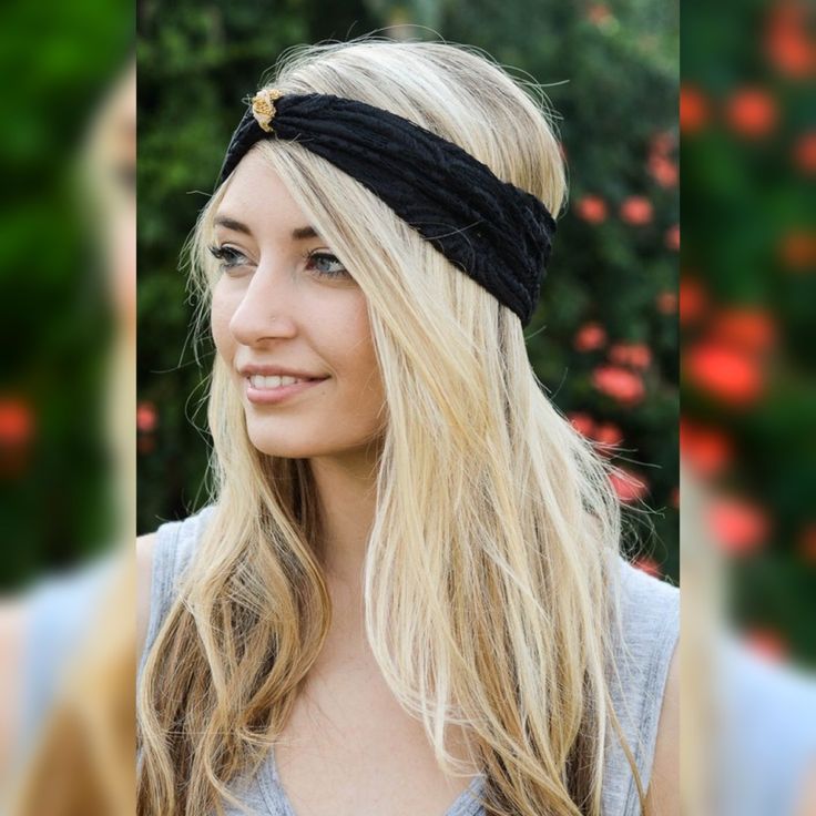 Black Elegant Lace Headband Fabric 100% Polyester Available In Copper, White, And Black. Please See Separate Listings. Adjustable Black Headband, Black Headband For Summer, Trendy Black Headband One Size Fits Most, Chic Adjustable Black Headband, Chic Black Adjustable Headband, Casual Adjustable Black Headband, Black Summer Headband One Size, Black Summer Headband, Casual Black Headband For Summer