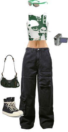 adyfit Outfit | ShopLook Mid 90s Outfits, Green Aesthetic Outfit, Sweat Fits, Y2k Things, 90s Outfits, Outfit Kpop, Outfit Polyvore, Mid 90s, Green Fits