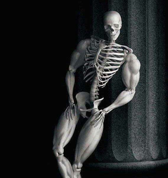 a skeleton is standing next to a pillar with the caption that reads, i don't know what you are doing