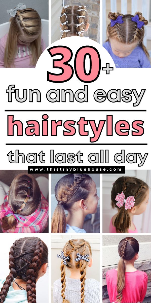 34 cute and easy hairstyles for girls that make mornings a breeze. These fun and easy girl hairdo ideas last all day and are perfect for active little girls who want one of a kind and fun hairstyles. Fun And Easy Hairstyles, Hairdo Ideas, Cute And Easy Hairstyles, Easy Hairstyle Video, Girls Hairdos, Picture Day Hair, Fun Hairstyles, Easy Girl, Girl Hairdos