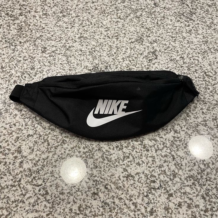 Nwot, Nike Belt Bag, Black Trendy Black Shoulder Bag With Logo, Trendy Black Bags For Streetwear, Trendy Black Streetwear Bags, Black Rectangular Shoulder Bag With Logo, Nike Black Bags For Everyday, Nike Black Everyday Bags, Everyday Black Nike Bag, Casual Shoulder Bag With Logo, Casual Black Pouch Bag